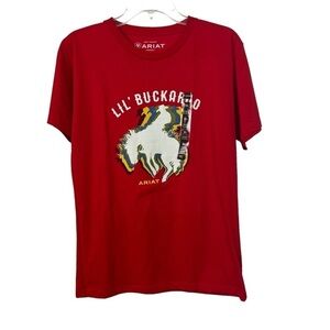 ARIAT Boy’s Short Sleeve T-Shirt Sz X-Large Western Cowboy Rodeo Graphic Print